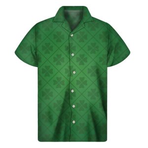 Shamrock St Patricks Day Pattern Hawaiian Shirt