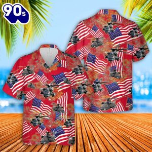 Sikorsky MH 53 Pave Low 4th July Hawaiian Shirt