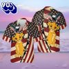 Simba Lion Patriot Eagle American Flag Independence Day 3d Hawaii Shirt