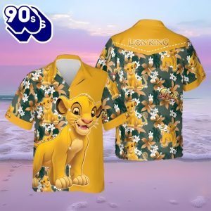 Simba Lion The Lion King Tropical Flowers Summer 3d Hawaii Shirt