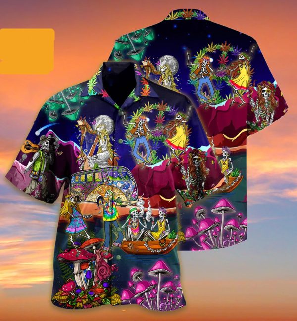 Skull Couple 3d Hippie Hawaiian Shirt Beachwear For Men Gifts For Young Adults