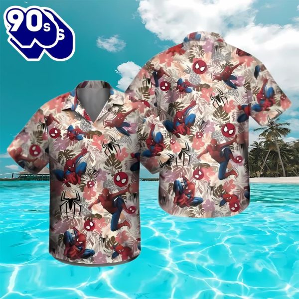 Spiderman Tropical Flowers Summer Vibes 3d Hawaii Shirt