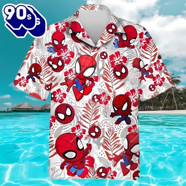 Spidey And His Amazing Friends Hawaiian Shirt Spiderman Summer Trip Family Disney Hawaiian Shirt