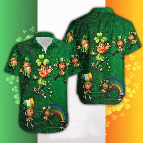 St Patricks Day Lucky Money Hawaiian Shirt