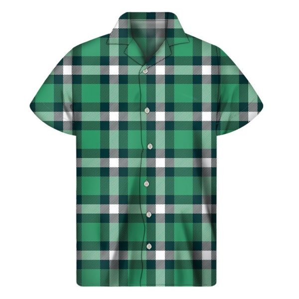 St Patricks Day Plaid Pattern Hawaiian Shirt