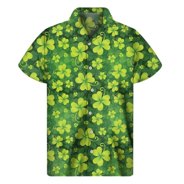 St Patricks Day Shamrock Pattern Hawaiian Shirt