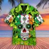 Sugar Skull Saint St Patricks Day Aloha Hawaiian Shirts Mens Hawaiian Shirt St Patricks Day Gifts