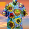 Sunflowers Peace Life 3d Hippie Hawaiian Shirt Beachwear For Men Gifts For Young Adults