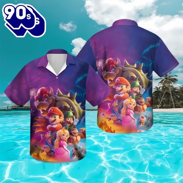 Super Mario And Friends Aloha Beach Hawaiian Shirt