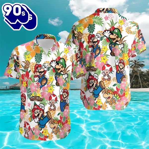 Super Mario And Friends Hawaiian Shirt