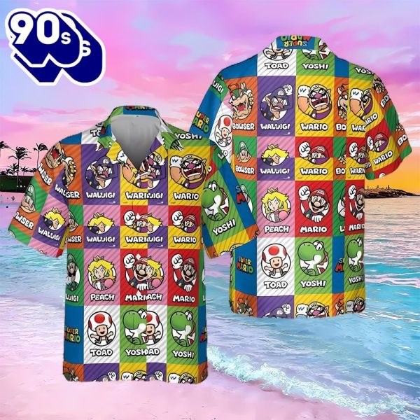 Super Mario Party Hawaiian Shirt