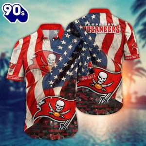 Tampa Bay Buccaneers NFL US Flaq 4th Of July Hawaiian Shirt For Fans Trending Summer Football Shirts