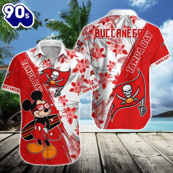 Tampa Bay Buccaneers Team NFL Mickey Hawaiian Beach Shirt