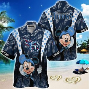 Tennessee Titans Logo Mickey Mouse Disney NFL Hawaiian Shirt