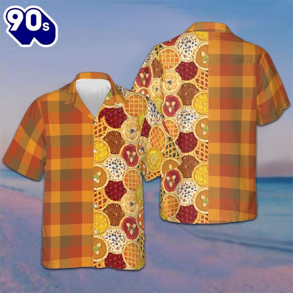 Thanksgiving Homemade Pies Hawaiian Shirt Cool Button Up Shirt Gifts For Thanksgiving