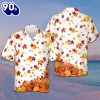 Thanksgiving Pumpkins And Autumn Leaves Hawaiian Shirt Mens Button Up Thanksgiving Ideas