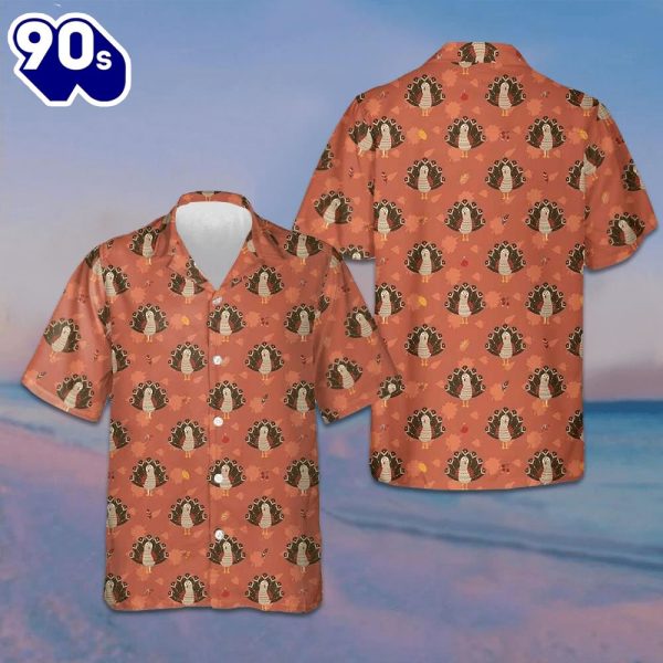 Thanksgiving Turkeys Hawaiian Shirt Funny Button Up Shirt Gifts For Thanksgiving Day