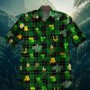 Trefoil On The Background Of Ireland Tartan Patricks Day Hawaiian Shirt