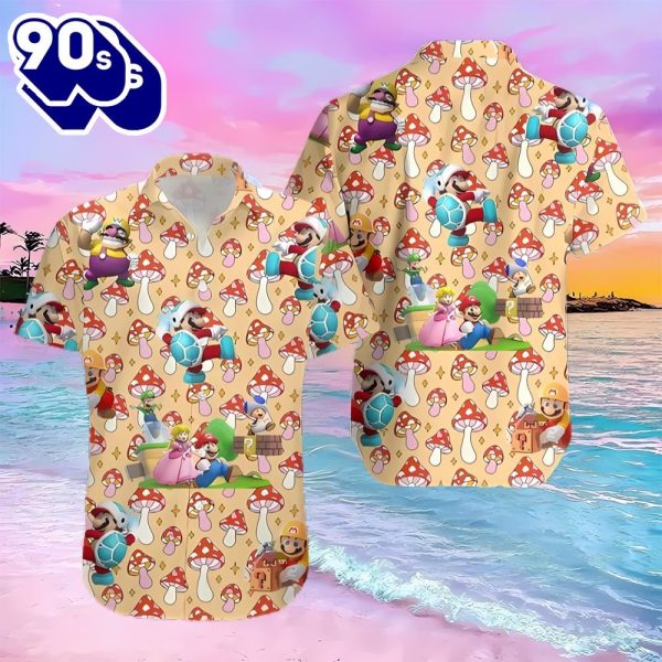 Tropical Super Mario Hawaiian Shirt