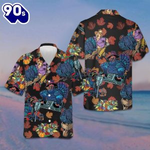 Turkey DJ At The Party Hawaiian Shirt Funny Thanksgiving Shirt Gifts For Him