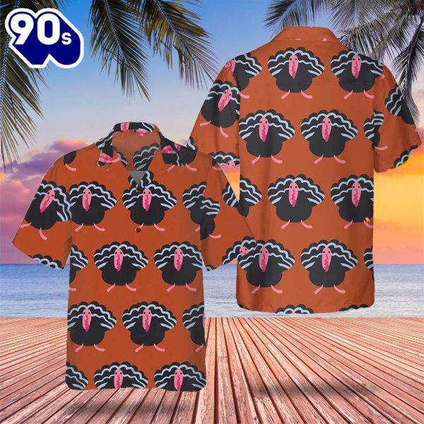 Turkey Thanksgiving Hawaiian Shirt Mens Thanksgiving Aloha Shirt Gift Ideas