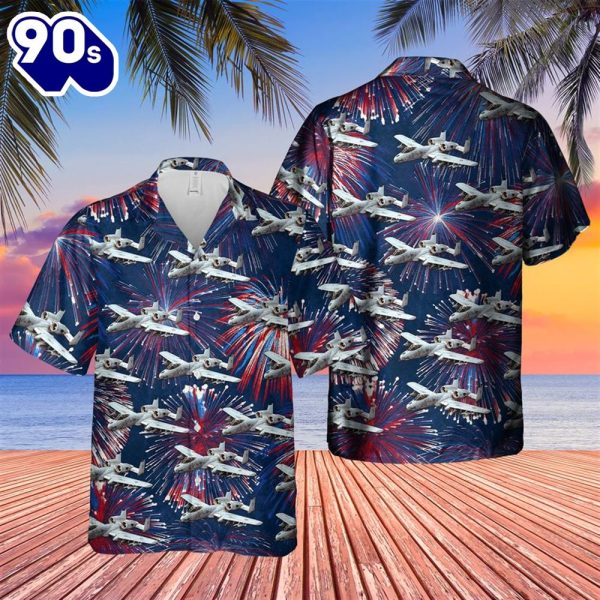 US Air Force Fairchild Republic A Thunderbolt II 4th of July Hawaiian Shirt