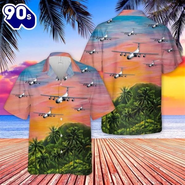 US Air Force Lockheed C1 Starlifter Trendy Hawaiian Shirt Air Mobility Command Heritage