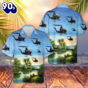 US Army AHHuey Cobra Hawaiian Shirt