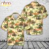 US Army Airborne Master Jump Wings with Engineer Castle Hawaiian Shirt