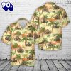 US Army Airborne Master Jump Wings with Engineer Castle Hawaiian Shirt