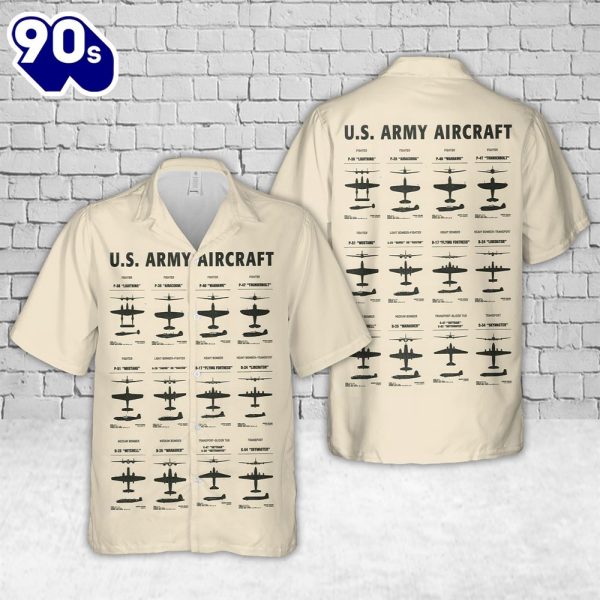 US Army Aircraft Hawaiian Shirt