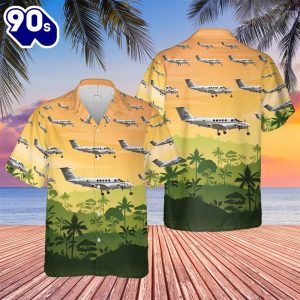 US Army Beechcraft CU 2 Huron Hawaiian Shirt