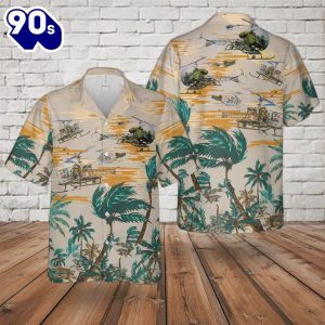 US Army Bell H Sioux Hawaiian Shirt