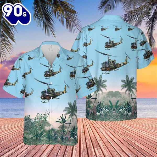 US Army Bell UH Helicopter Hawaiian Shirt