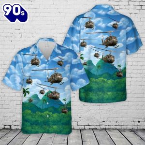 US Army Bell UHHuey Hawaiian Shirt