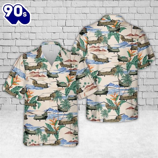 US Army Boeing CH 47 Chinook Hawaiian Shirt