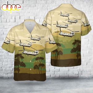 US Army Boeing CH 47F Chinook 414 Hawaiian Shirt