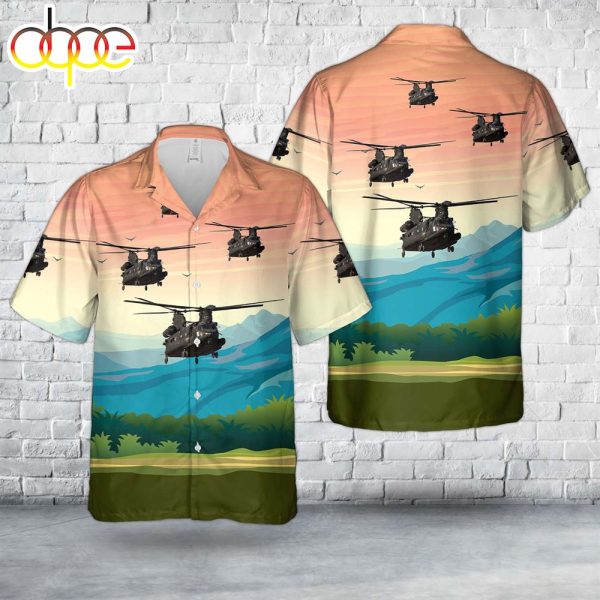 US Army Boeing MH 47G Chinook 414 Hawaiian Shirt