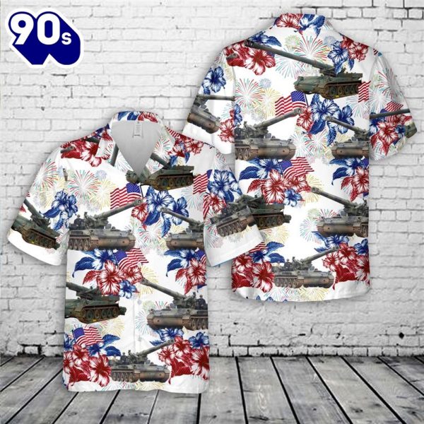 US Army M110 howitzer Flag Hawaiian Shirt