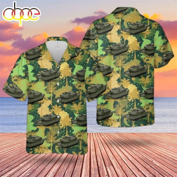 US Army M1A1 Residence Mainland88 Die Cast Military Land Vehicles Hawaiian Shirt