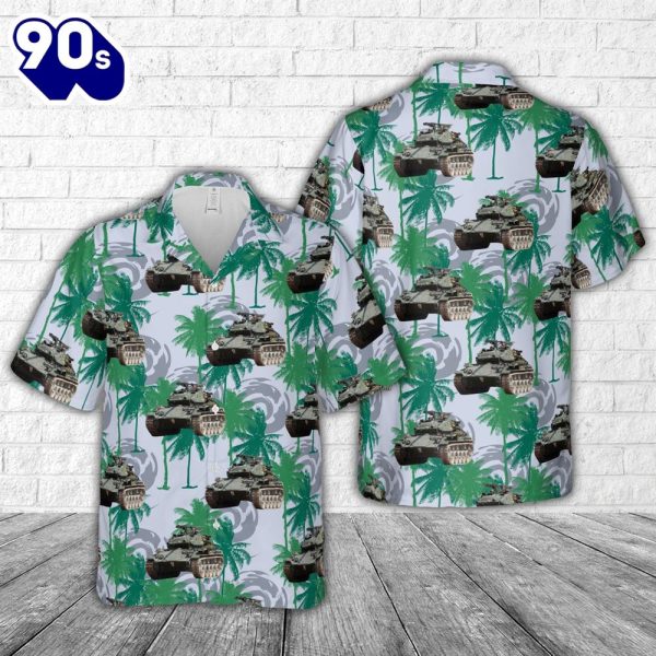 US Army M24 Chaffee Tank Hawaiian Shirt