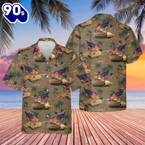 US Army M2A3 Bradley 4th Of July Hawaiian Shirt