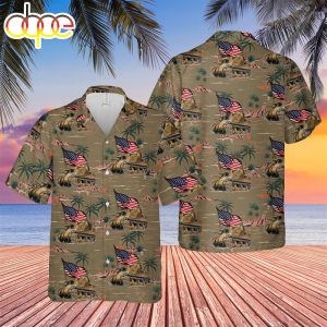 US Army M3 Medium Tank M3 Lee 4th Of July Hawaiian Shirt