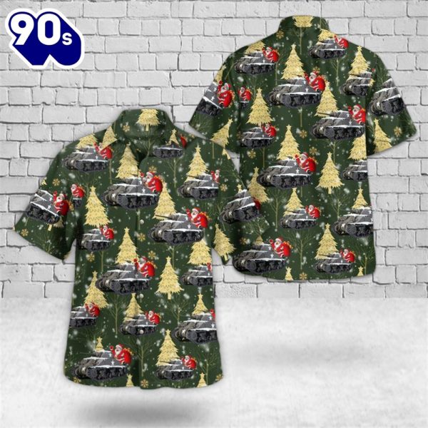 US Army M4 Sherman Christmas Hawaiian Shirt