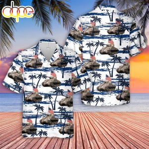 US Army M4A376W HVSS 4th Of July Hawaiian Shirt