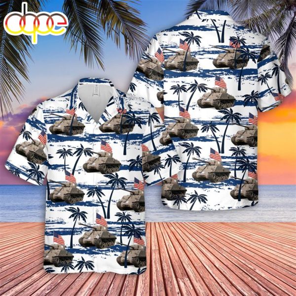 US Army M4A376W HVSS 4th Of July Hawaiian Shirt