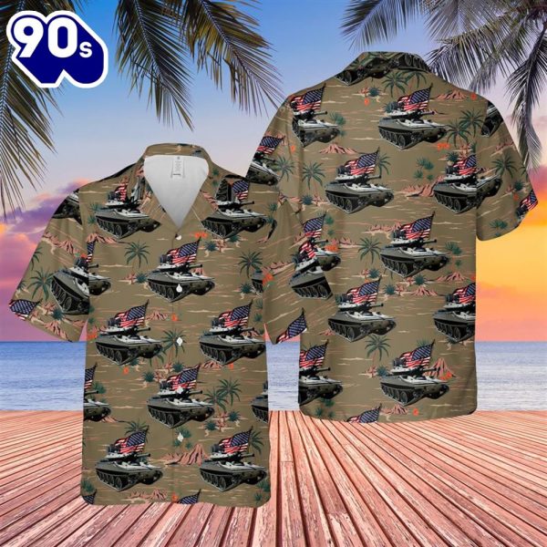 US Army M551 Sheridan Tank 4th Of July Hawaiian Shirt