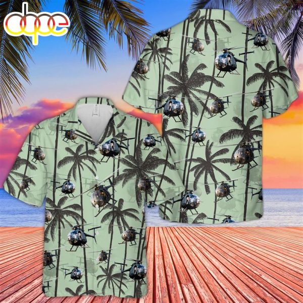 US Army MH 6 n AH 6 Little Bird Hawaiian Shirt