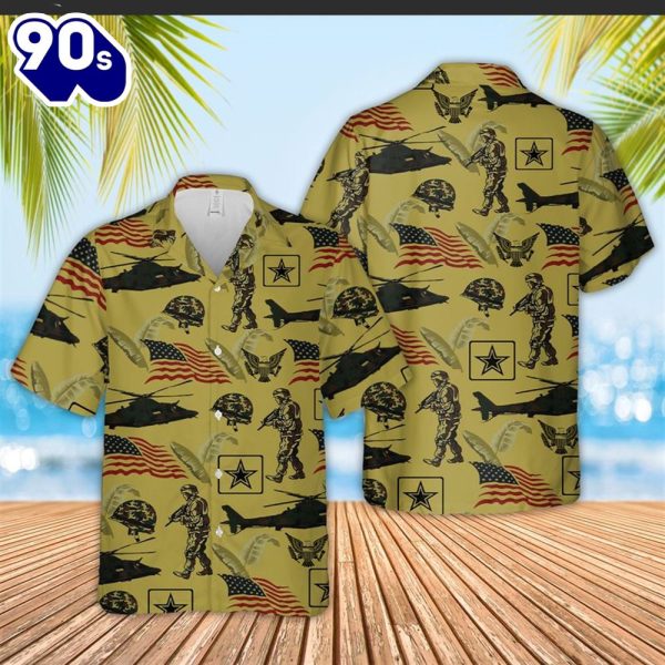 US Army Short Sleeve Hawaiian Shirt