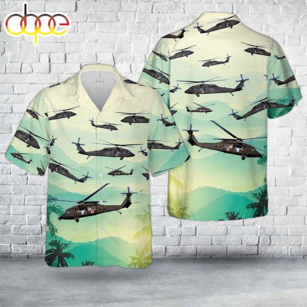 US Army Sikorsky HH 60M MEDEVAC Black Hawk Helicopter Hawaiian Shirt